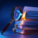 Pflichtverteidiger Neuss oder Kanzlei? Symbolbild zur juristischen Entscheidungsfindung – Lupe auf Aktenstapel